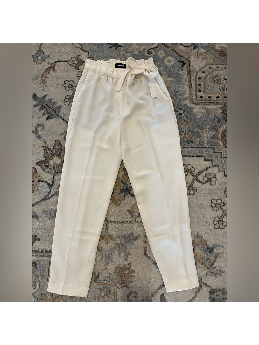 EXPRESS STRAIGHT LEG PAPERBAG PANTS